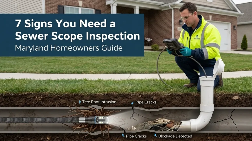 sewer scope inspection warning signs maryland